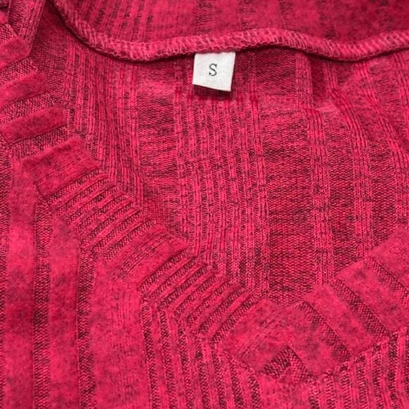 "RASPBERRY" PULL OVER LIGHT WEIGHT SWEATER WITH WIDE WALE PATTERN Women's Size S - Picture 6 of 6